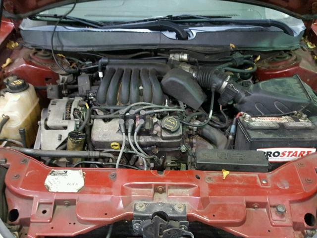 1MEFM50U71G623556 - 2001 MERCURY SABLE GS RED photo 7