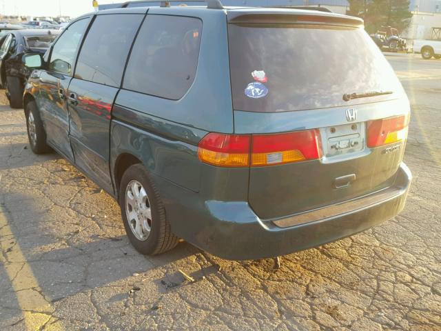 2HKRL18083H505400 - 2003 HONDA ODYSSEY EX GREEN photo 3