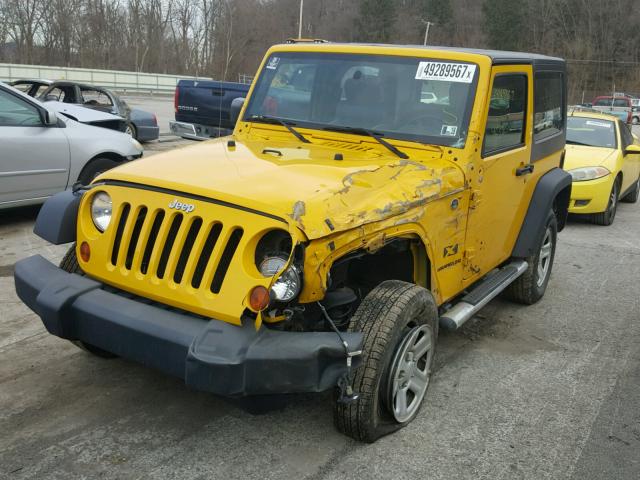 1J4FA24149L775574 - 2009 JEEP WRANGLER X YELLOW photo 2