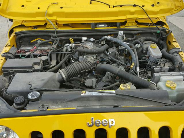 1J4FA24149L775574 - 2009 JEEP WRANGLER X YELLOW photo 7