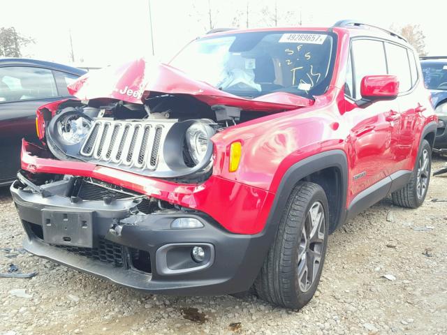 ZACCJABT8FPB27105 - 2015 JEEP RENEGADE L RED photo 2