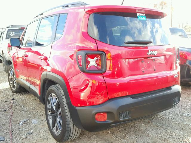 ZACCJABT8FPB27105 - 2015 JEEP RENEGADE L RED photo 3