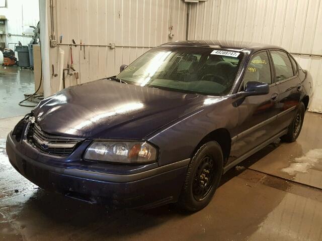 2G1WF52EX29157728 - 2002 CHEVROLET IMPALA BLUE photo 2