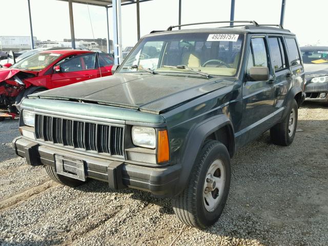 1J4FT68S5TL313956 - 1996 JEEP CHEROKEE S GREEN photo 2