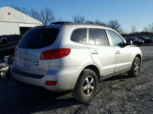 5NMSG73D48H163855 - 2008 HYUNDAI SANTA FE G SILVER photo 4