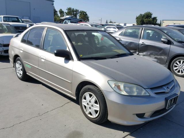 1HGEN26515L000599 - 2005 HONDA CIVIC GX BEIGE photo 1