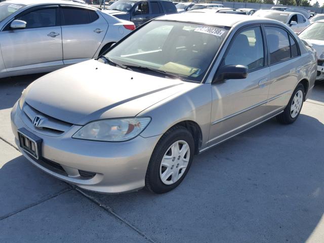 1HGEN26515L000599 - 2005 HONDA CIVIC GX BEIGE photo 2