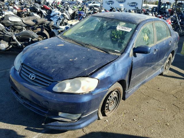 1NXBR32E64Z201856 - 2004 TOYOTA COROLLA CE BLUE photo 2