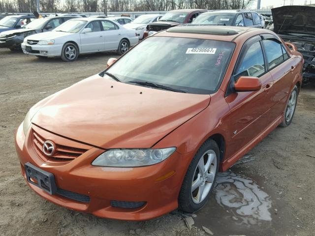 1YVHP80DX55M13726 - 2005 MAZDA 6 S ORANGE photo 2