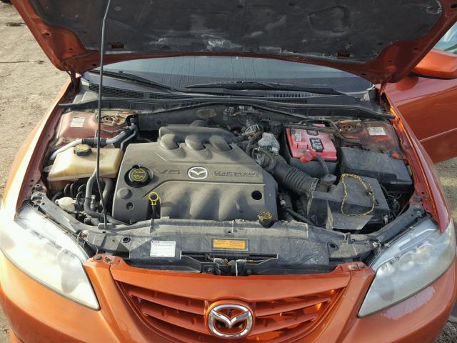 1YVHP80DX55M13726 - 2005 MAZDA 6 S ORANGE photo 7