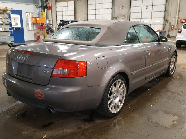 WAUBC48H35K019538 - 2005 AUDI A4 S-LINE SILVER photo 4