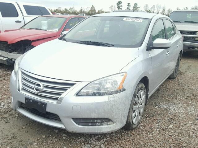 1N4AB7AP2EN854880 - 2014 NISSAN SENTRA S SILVER photo 2