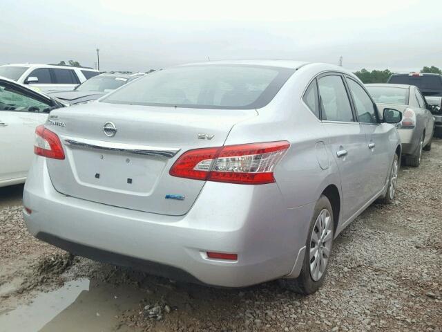 1N4AB7AP2EN854880 - 2014 NISSAN SENTRA S SILVER photo 4