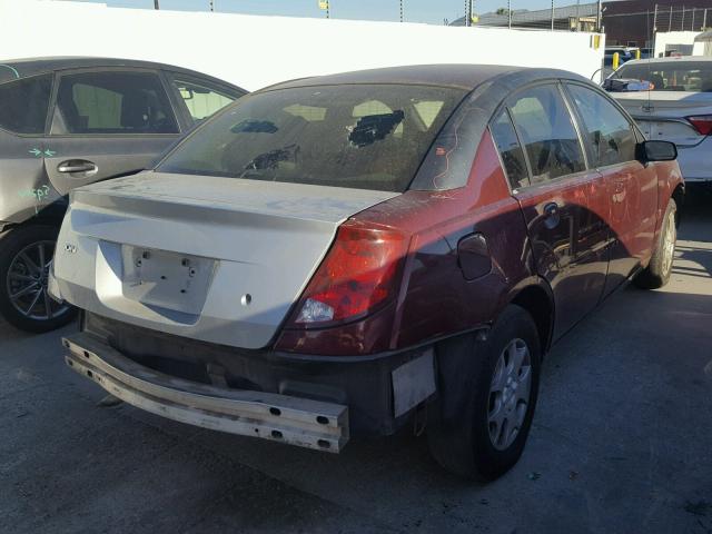 1G8AZ52F23Z113791 - 2003 SATURN ION LEVEL BURGUNDY photo 4