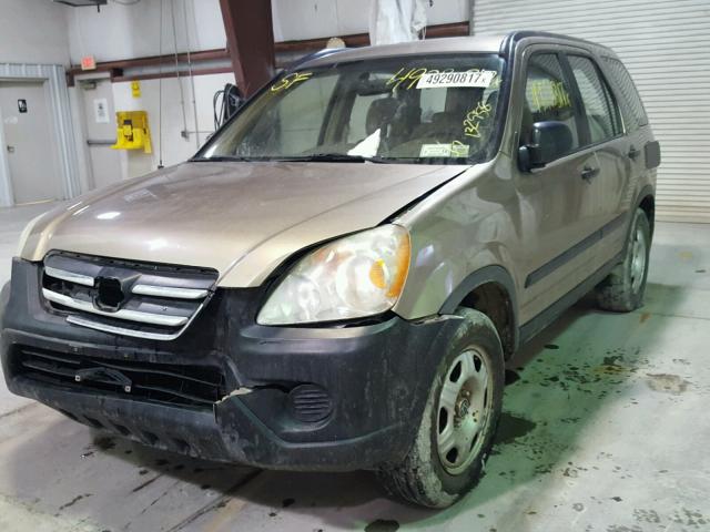 JHLRD78576C039585 - 2006 HONDA CR-V LX TAN photo 2