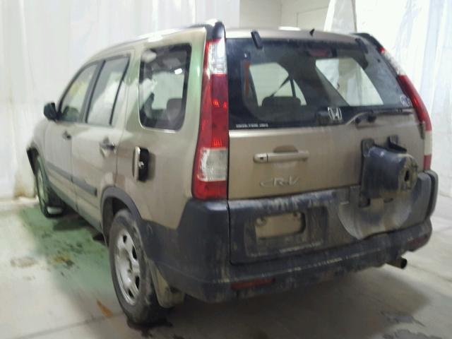 JHLRD78576C039585 - 2006 HONDA CR-V LX TAN photo 3