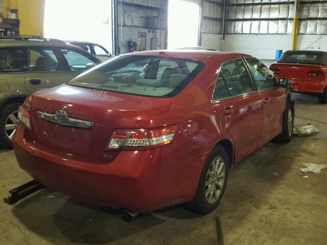 4T4BF3EK5BR136673 - 2011 TOYOTA CAMRY BASE RED photo 4