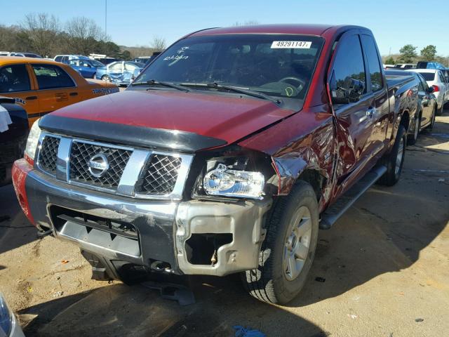 1N6AA06B84N506997 - 2004 NISSAN TITAN XE RED photo 2