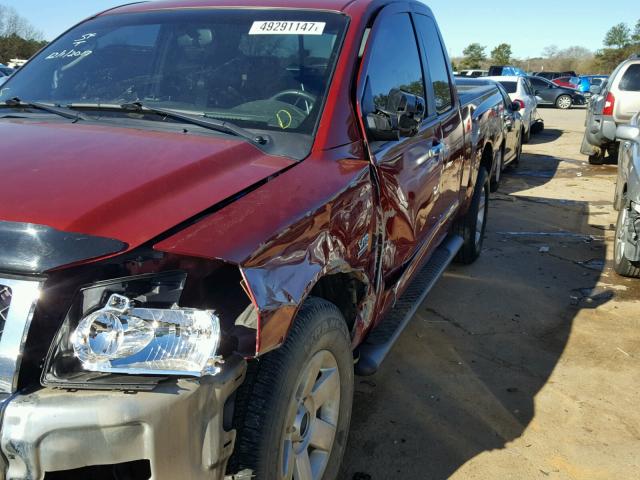 1N6AA06B84N506997 - 2004 NISSAN TITAN XE RED photo 9