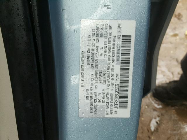 JM3ER293180208279 - 2008 MAZDA CX-7 BLUE photo 10