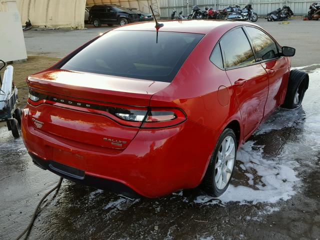 1C3CDFBH1DD699052 - 2013 DODGE DART SXT RED photo 4