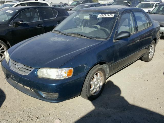 1NXBR12E71Z516701 - 2001 TOYOTA COROLLA CE BLUE photo 2