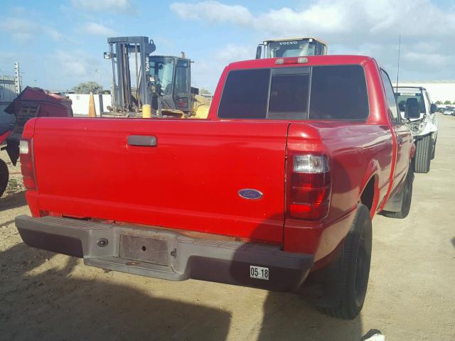 1FTYR10DX2TA54280 - 2002 FORD RANGER RED photo 4