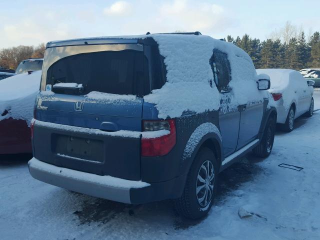 5J6YH18397L011310 - 2007 HONDA ELEMENT LX BLUE photo 4