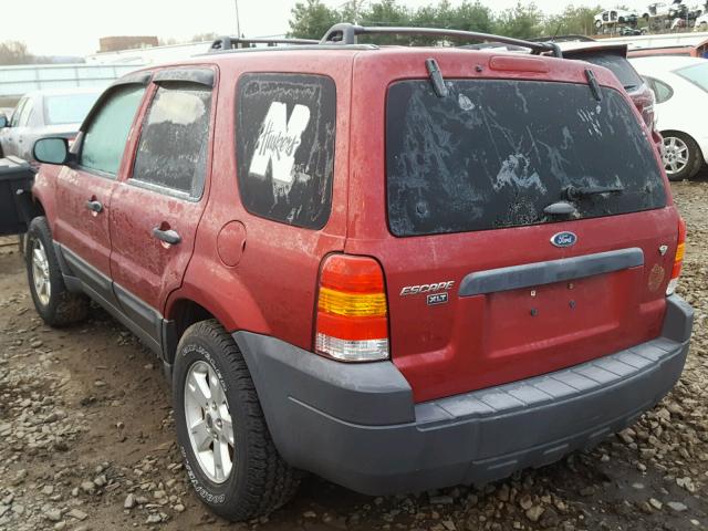 1FMYU93195KC28568 - 2005 FORD ESCAPE XLT BURGUNDY photo 3