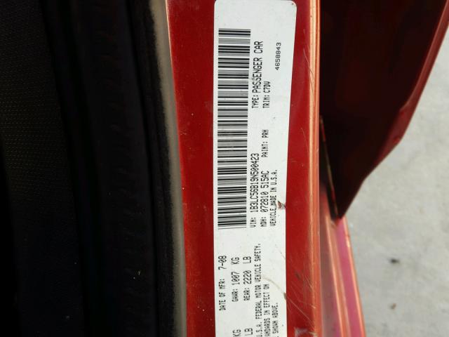 1B3LC56B19N500423 - 2009 DODGE AVENGER SX RED photo 10