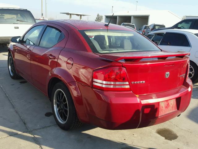 1B3LC56B19N500423 - 2009 DODGE AVENGER SX RED photo 3