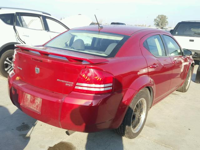 1B3LC56B19N500423 - 2009 DODGE AVENGER SX RED photo 4