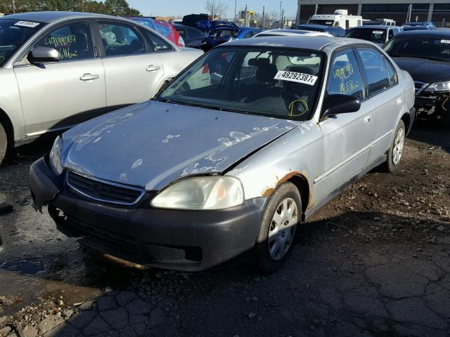 2HGEJ6615YH518572 - 2000 HONDA CIVIC BASE SILVER photo 2