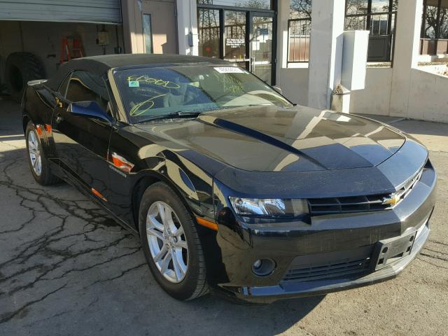 2G1FB3D33E9122867 - 2014 CHEVROLET CAMARO LT BLACK photo 1