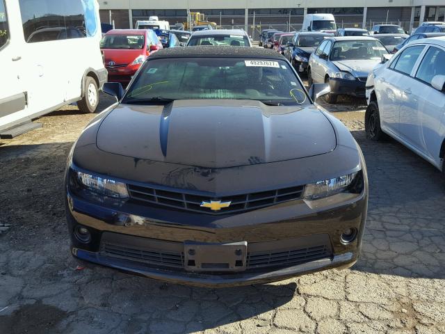 2G1FB3D33E9122867 - 2014 CHEVROLET CAMARO LT BLACK photo 9