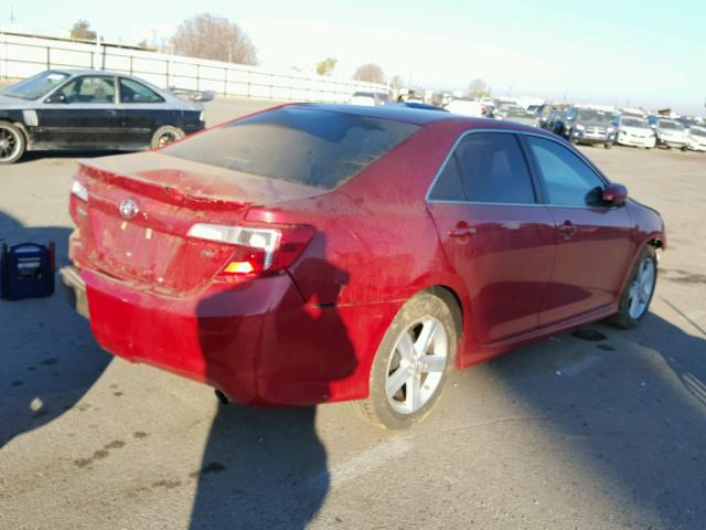 4T1BF1FK8DU642899 - 2013 TOYOTA CAMRY L RED photo 4