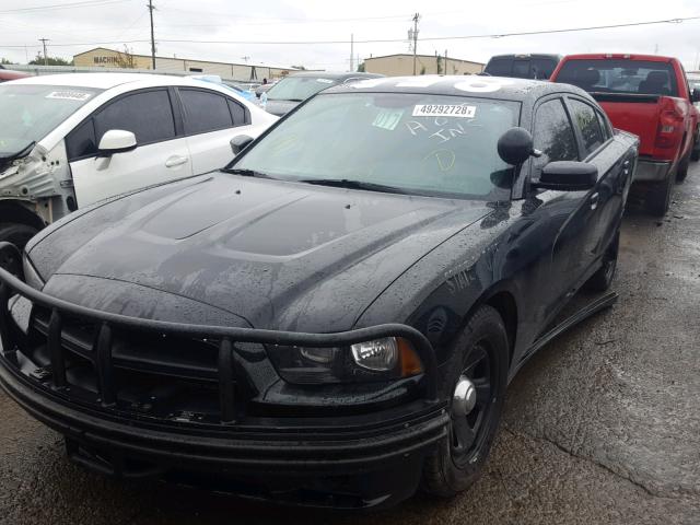 2C3CDXAT3EH237544 - 2014 DODGE CHARGER PO BLACK photo 2