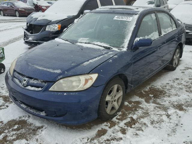 1HGES26814L011040 - 2004 HONDA CIVIC EX BLUE photo 2