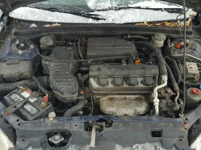1HGES26814L011040 - 2004 HONDA CIVIC EX BLUE photo 7