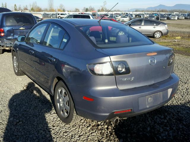 JM1BK12G871633112 - 2007 MAZDA 3 I GRAY photo 3