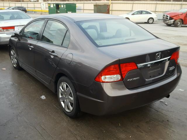 19XFA1F59BE037932 - 2011 HONDA CIVIC LX GRAY photo 3