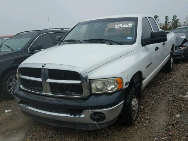 3D7KR28D75G856907 - 2005 DODGE RAM 2500 S WHITE photo 2