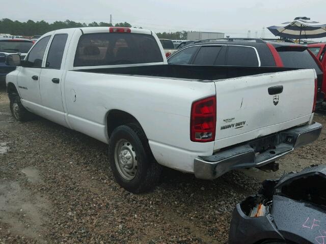 3D7KR28D75G856907 - 2005 DODGE RAM 2500 S WHITE photo 3