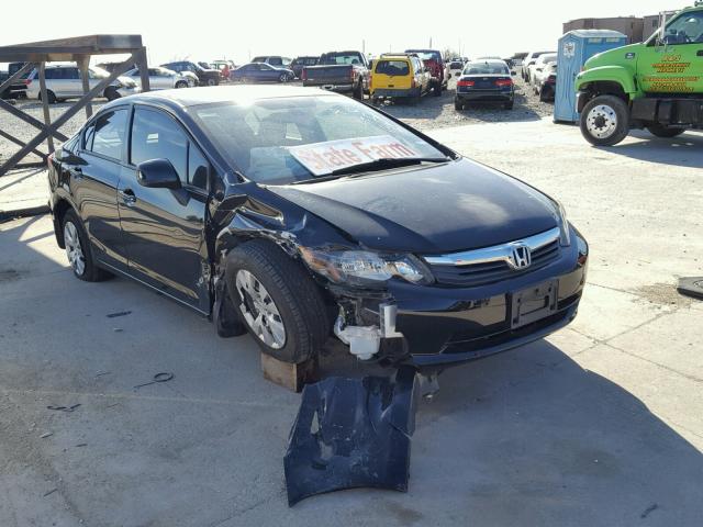 2HGFB2F5XCH566333 - 2012 HONDA CIVIC LX BLACK photo 1