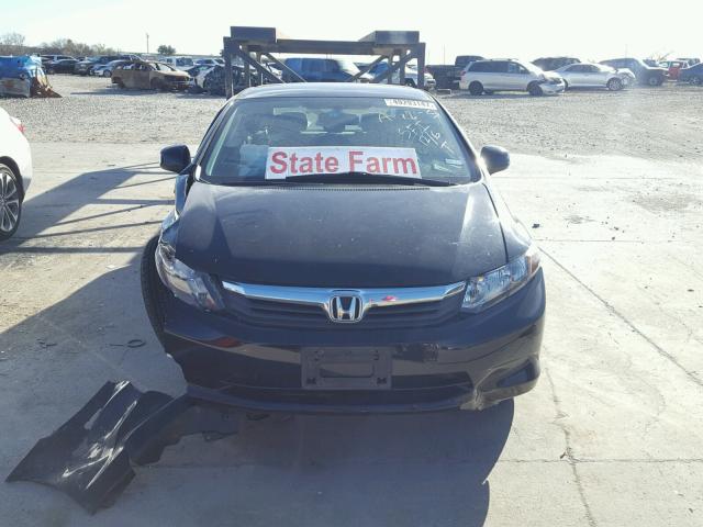 2HGFB2F5XCH566333 - 2012 HONDA CIVIC LX BLACK photo 9