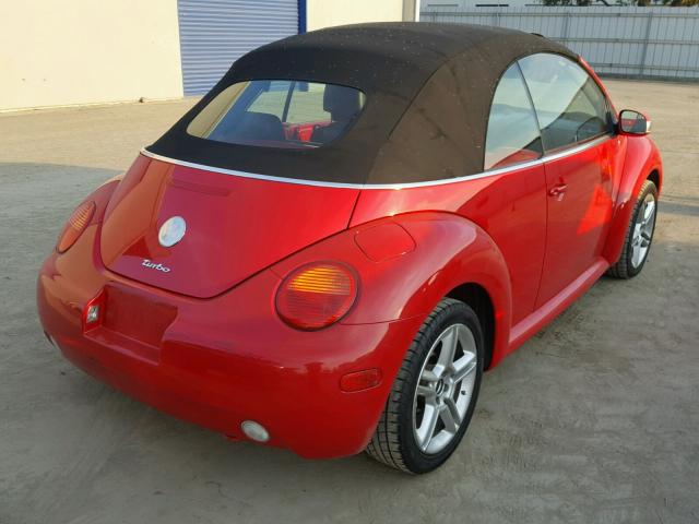 3VWCD31Y35M306473 - 2005 VOLKSWAGEN NEW BEETLE RED photo 4