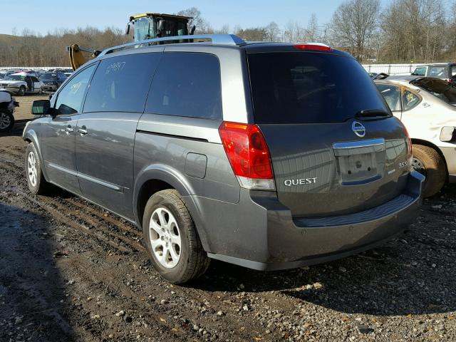 5N1BV28U97N112396 - 2007 NISSAN QUEST S SILVER photo 3