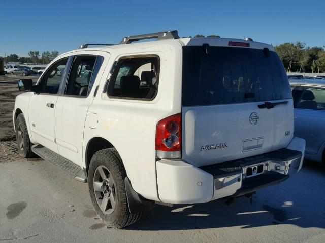 5N1AA08A35N702303 - 2005 NISSAN ARMADA SE WHITE photo 3