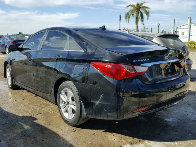 5NPEB4AC9DH769895 - 2013 HYUNDAI SONATA GLS BLACK photo 3