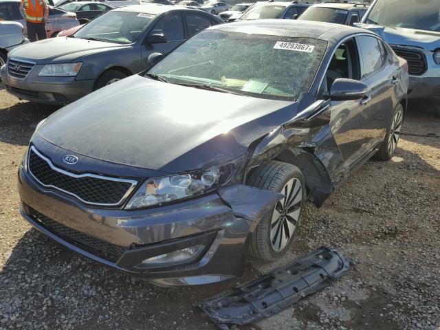 KNAGR4A67B5124672 - 2011 KIA OPTIMA SX BLUE photo 2